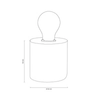 Trongo Round Lampa Stołowa 1xE27 Max.25W Dąb Olejowany/Czarny PVC 7079174