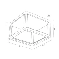 Kago Led Ceiling Lamp 1xLED 24V Integrated, 27W Oiled Oak 9157174
