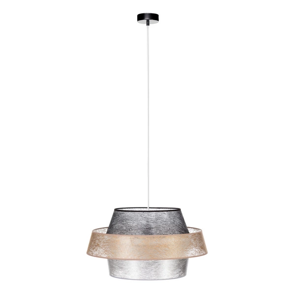 Nevoa Pendant Lamp 1xE27 Max.60W Black/Transparent PVC/Black-Gold-Silver 150089104
