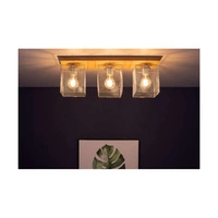 Lampa sufitowa Norman Wood 3xE27 Max.25W Dąb olejowany/Chromowany metal 8175374