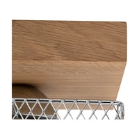 Norman Wood Ceiling Lamp 3xE27 Max.25W Oiled Oak/Chrome Metal 8175374