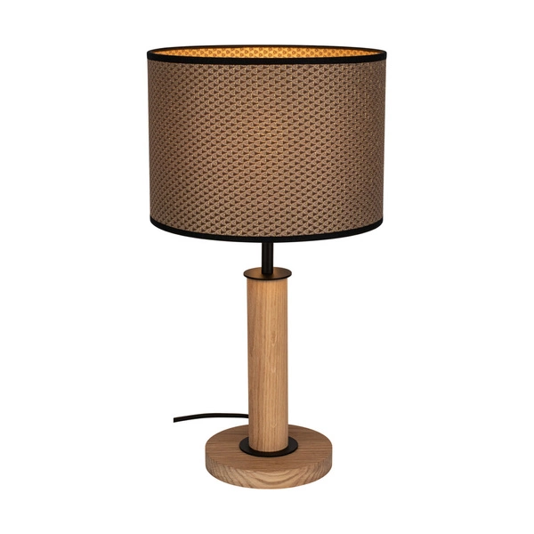 Benita Black Table Lamp 1xE27 Max. 40W Oiled Oak/Black/Brown-Black-Gold 7017400711551