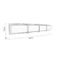 Lampa ścienna ZOEY biała prostokąt 89cm 3461128