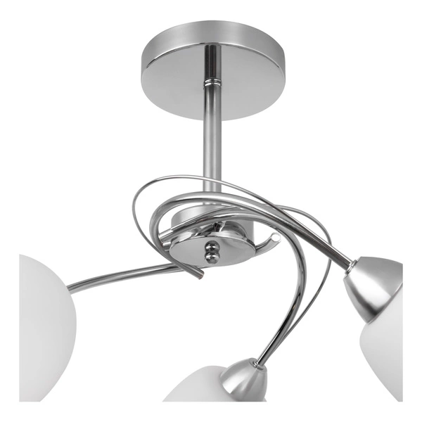 Pisa Ceiling Lamp 3xE27 Max.60W Chrome Metal/White Glass 8280328