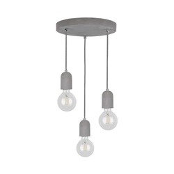 Lampa Wisząca Amory 3xE27 Max.60W Szary Beton/Czarno-Biały Kabel Tkaninowy 9774336R