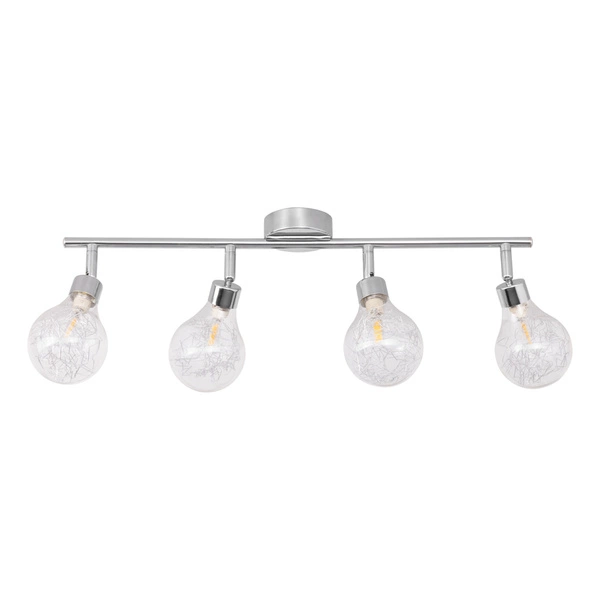 Lampa BULBS listwa sufitowa 4pkt żarówki metalowo - szklane 2507428