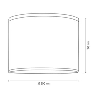 Lampshade Cylinder E27 H35 Light Gray Cotton A0230