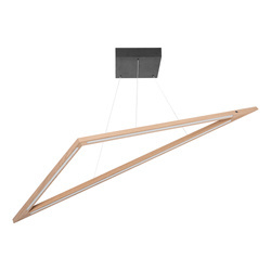 Vinci Pendant Lamp 1xLED 24V Int. 39W Oiled Oak/Black with Touch Dimmer/Rollizug