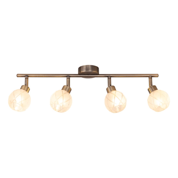 Lisa Ceiling Lamp Incl. 4xG9 Max.28W Patina Metal/White Glass 2097411