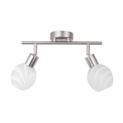 Lampa Sufitowa Sara 2xE14 Max.40W Metal Satin/Białe Szkło 2841022