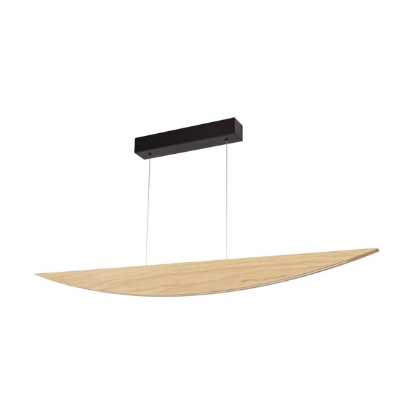 Dubai Pendant Lamp 1xLED 24V Int. 14W Black/Oiled Oak with Touch Dimmer/Rollizug 1017401300000