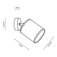 Hoja Wall Lamp 1xE27 Max.25W Oiled Oak/Multicolor Wallpaper 56747174
