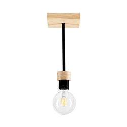 Chandelle Ceiling Lamp 1xE27 Max.40W Oiled Oak/Black Metal 8424174