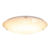California Ceiling Lamp Incl. 1xLED 2600lm 2700K 30W Chrome Metal/White-Transparent Glass 4255102
