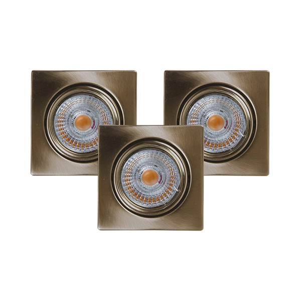 Ledsdream Square Ceiling Lamp Incl.3xLED GU10 5W Patina 2605311