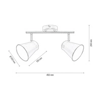 Amanda Ceiling Lamp 2xE27 Max.60W Patina Metal 2765211