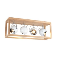 Roy Ceiling Lamp Incl.4xLED GU10 5W Oiled Oak/White Metal 5222474L