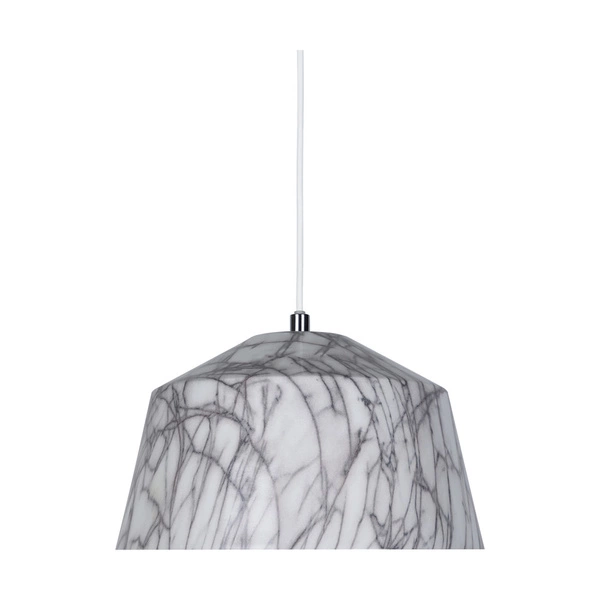 Natura Pendant Lamp 1xE27 Max.60W Chrome Metal/White PVC Cable/Gray-White Metal 9802128
