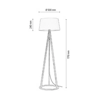 Konan Floor Lamp 1xE27 Max.60W Oiled Oak/Anthracite/Anthracite 6424174