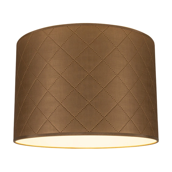 Lampshade Cylinder E27 H35 Gold Synthetic Fabric A0951