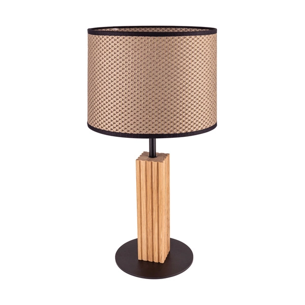 Riflet Table Lamp 1xE27 max. 40W Oiled Oak/Black/Brown-Golden-Black Small 7010412711690