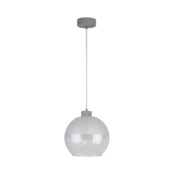 Fresh Hanging Lamp 1xE27 Max.60W Gray/Frosted-Transparent