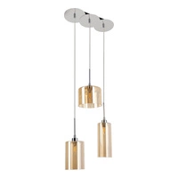 Lampa wisząca Eurybia w zestawie Kabel 3xG9 Max.28W z chromowanego metalu/szampana/przezroczystego PVC 1360328