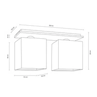 Rivoli Ceiling Lamp 2xE27 Max.25W Chrome/White 8582228_SL