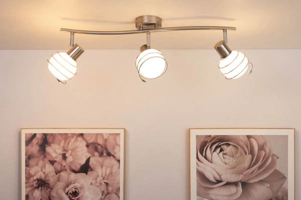 Lampa Sufitowa Daria 3xE14 Max.40W Metal Satynowy/Szkło Białe 2093327