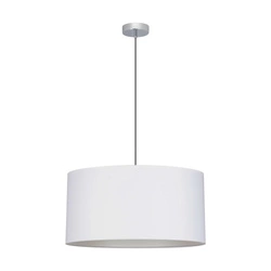 Rima Pendant Lamp 1xE27 Max.60W Chrome Metal/Anthracite Fabric Cable/Gray Fabric Shade 197711128