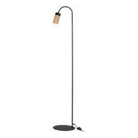 Annick Floor Lamp Incl. 1xLED GU10 5W Oiled Oak/Black Metal/Black Fabric Cable 8419104