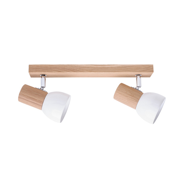 Svenda Ceiling Lamp 2xE27 Max.60W Oiled Oak/Chrome/White