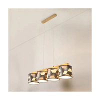 Espacio Pendant Lamp 4xE27 Max.25W Oiled Oak/Transparent PVC/Multicolor 524810404