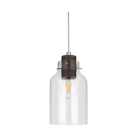 Alessandro Wood Pendant Lamp 1xE27 Max.60W Walnut/Transparent 1760176