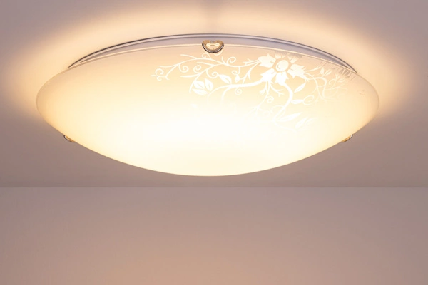 California Ceiling Lamp Incl. 1xLED 2600lm 2700K 30W Chrome Metal/White-Transparent Glass 4255102