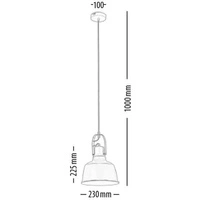 Lampa wisząca HERMAN śr. 23cm 1591102