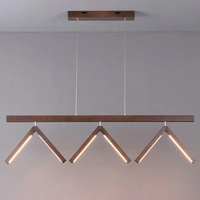 Silas Pendant Lamp 3xLED 24V Integrated 1680lm 3000K 18W Walnut Beech Wood/Transparent PVC Cable 5187376