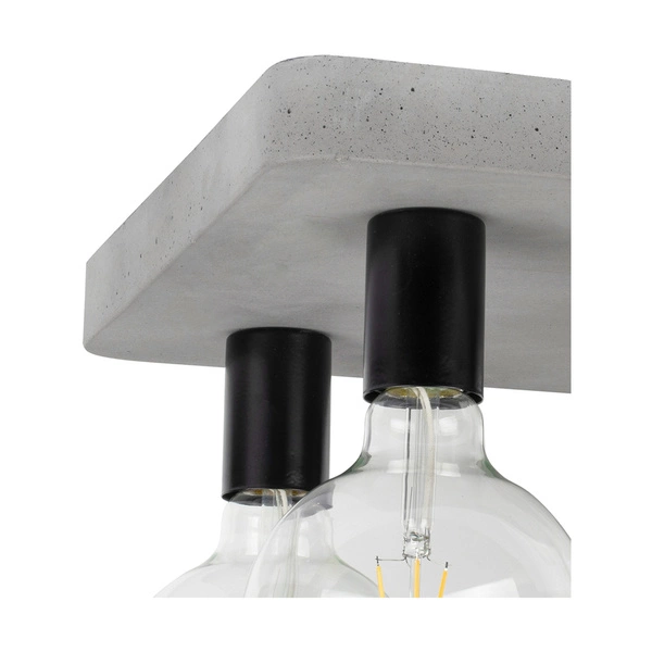 Fortan Ceiling Lamp 4xE27 Max.60W Gray Concrete/Black Metal 8254436