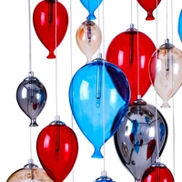 Balonowa lampa wisząca w zestawie 18xG4 Maks. 20W Chromowany metal/wielokolorowe szkło 1791815