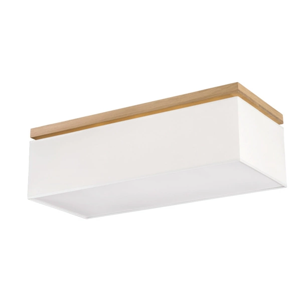 Vertiga Ceiling Lamp 4xE27 Max.25W Oiled Oak/White Fabric Shade 34511474