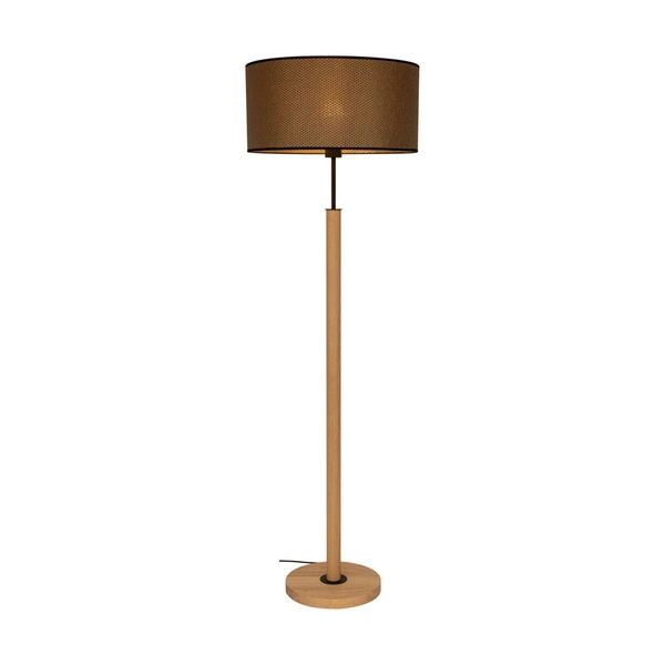 Benita Black Floor Lamp 1xE27 Max. 60W Oiled Oak/Black/Brown-Black-Gold 6017400611550