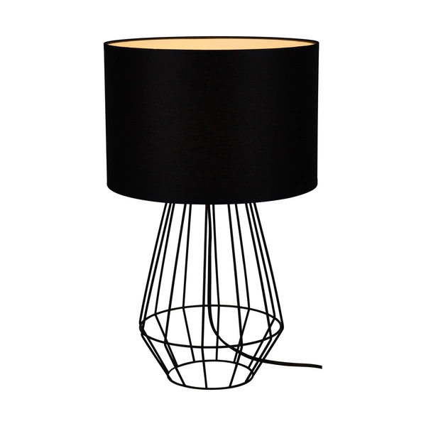 Lampa stołowa Endorfina 1xE27 maks. 60W Czarny metal/czarny kabel PCV/czarny klosz z tkaniny 7324104