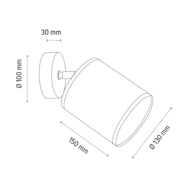 Kinkiet Ora 1xE27 maks. 25W Czarny metal/złoty metal/złoty klosz z tkaniny 96204021