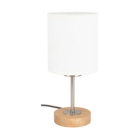 Benita Lampa Stołowa 1xE27 Max. 25W Dąb Olejowany/Nikiel mat/Biały 7017400911549