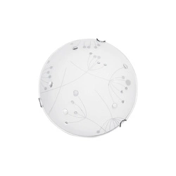 Maryland Ceiling Lamp 1xLED Integrated 1200lm 2700K 13W Chrome Metal/White-Transparent Glass