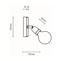 Porcia Wood Wall Lamp 1xE27 Max.25W Oiled Oak/White Ceramics 8125174