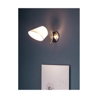 Mette Wall Lamp 1xE27 Max.40W Satin Metal/White Fabric Shade 8341127