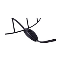 Swan Table Lamp 1xE27 Max.60W Black Metal/Black PVC Cable/White Fabric Shade 89329104