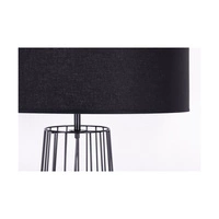 Swan Floor Lamp 1xE27 Max.60W Black Metal/Black PVC Cable/Black Fabric Shade 79249104