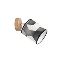 Kinkiet Espacio 1xE27 Max.25W Dąb Olejowany/Wielokolorowa Tapeta 56748174